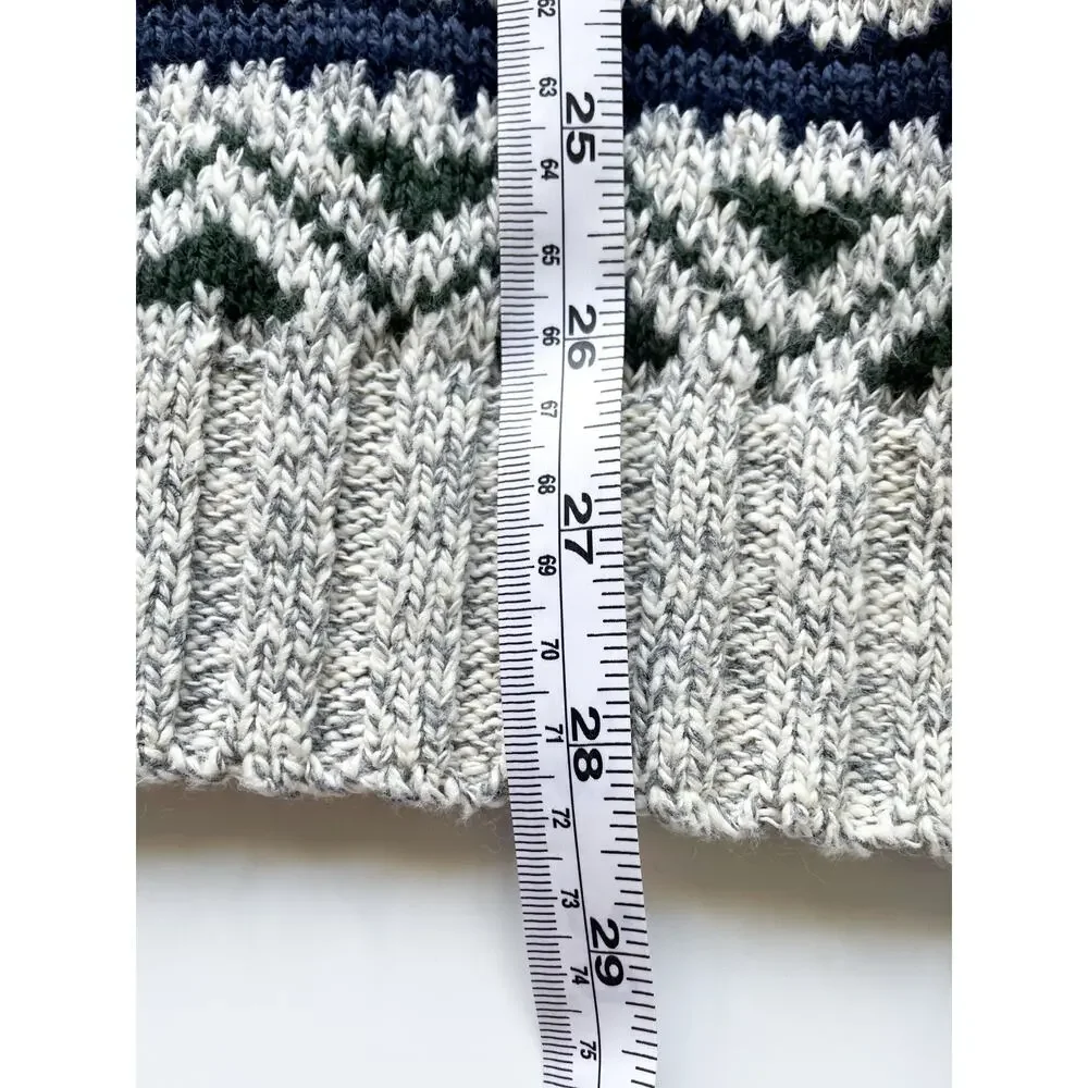 Men's Vintage Liberty Fair Isle Multicolor Knit Crewneck Sweater Size XL